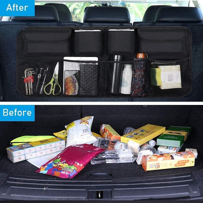CTFIVING Car Trunk Backseat Organizer Backseat Hanging Organizer with 8 Large Storage Bag Trunk Organizer for SUV,Truck