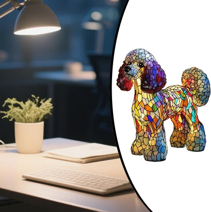 wiroouia Tabletop Dachshund Light | Resin Night Light for Bedside with Dog Shape | Rechargeable Ambience Lamp for Bedside Bedroom Shelf Living Room