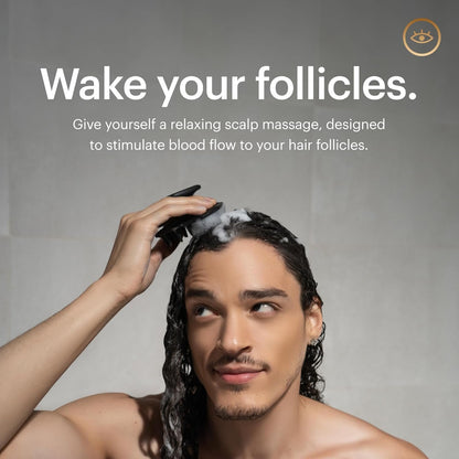 MANSCAPED® The Scalp Buffer Men’s Silicone Head Scrubber – Premium Cleansing & Exfoliating Hair Brush, Ergonomic Handheld Design for Gentle Scalp Massage (1-Pack)