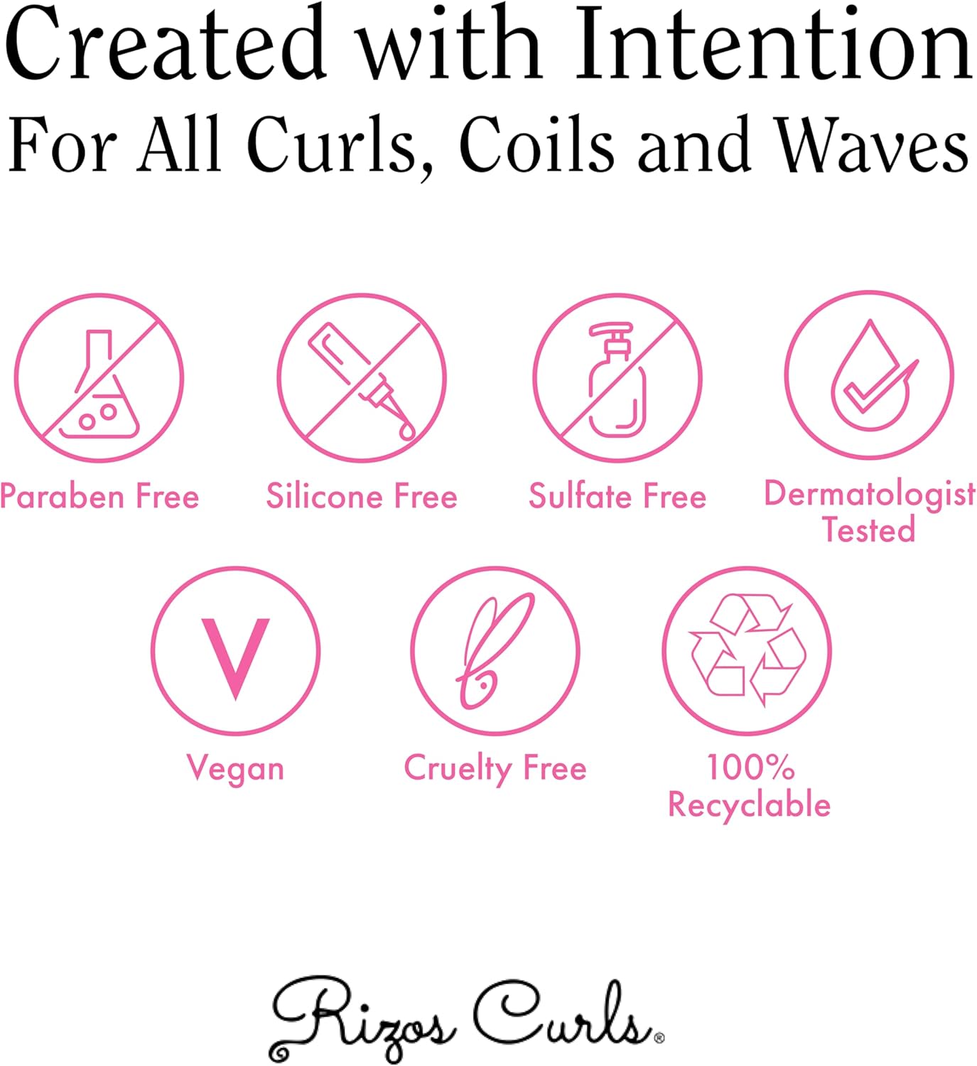 Rizos Curls Detangling Flexi Brush, Detangle Curly, Coily Curls, Shower Brush, Reduce Hair Loss & Breakage, Distribute Product and Add Shine, Pink