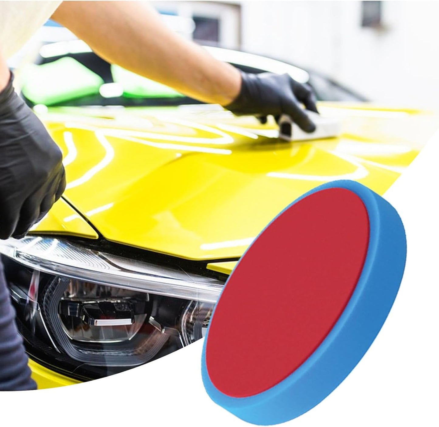 Wax Applicator Pad, Reusable Polishing Pad, Sponge Material, Soft Foam Car Care Tool, Ideal For Tire Dressing, Interior Exterior Detailing, For Dashboard Cleaning, 5.91x5.91x0.98 In, 1 Pack