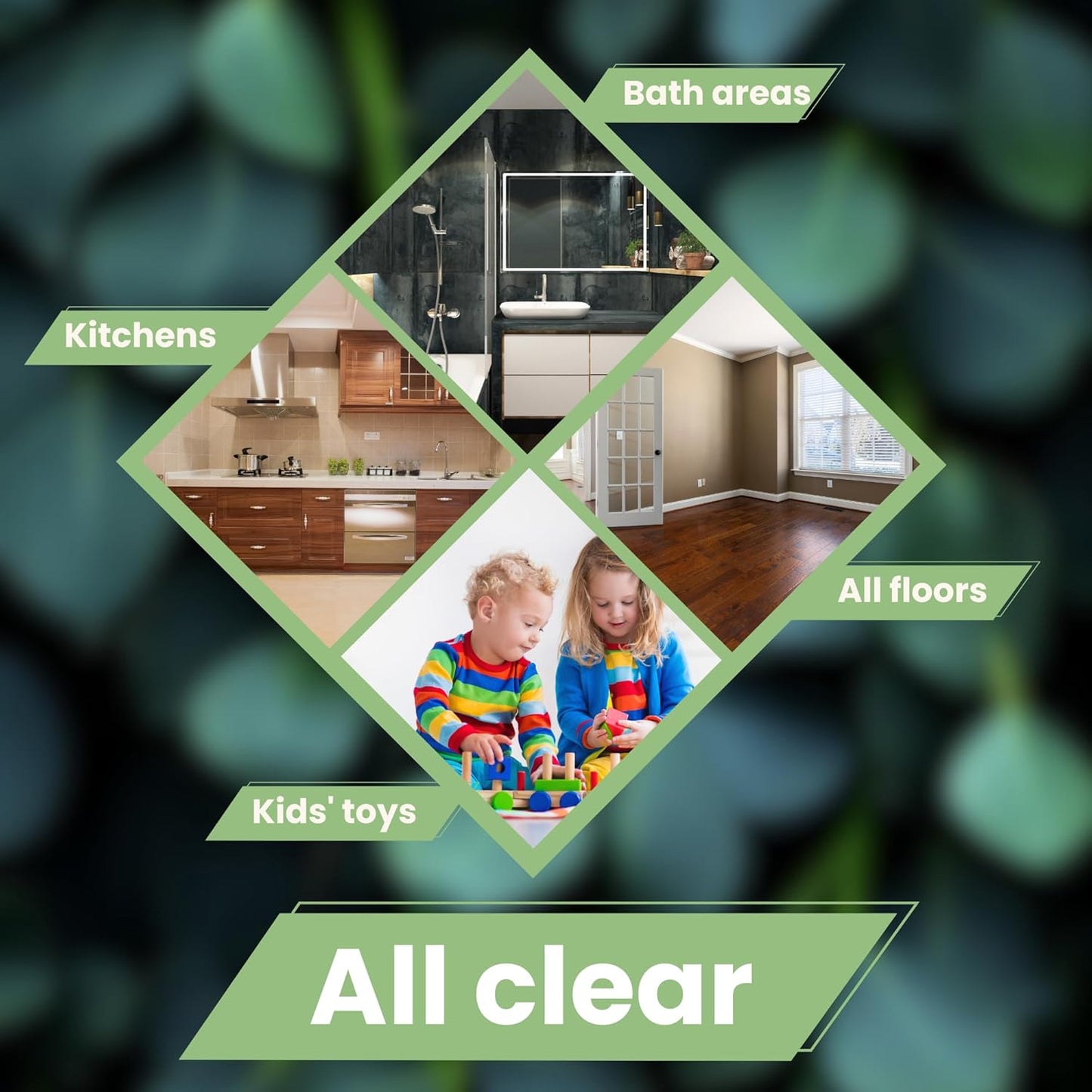 SimplyClean Eucalyptus Disinfectant Concentrated Cleaner - Natural Multi-Surface Cleaner with Pure Australian Eucalyptus Essential Oil - Makes 40 Litres - 1 Litre