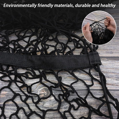 Three Pocket Mesh Storage Net, Mesh Trunk Cargo Net Storage Organizer, Heavy Duty Black Mesh 3 Pocket Trunk Cargo Organizer for Car, Van, SUV Pickup Truck Bed