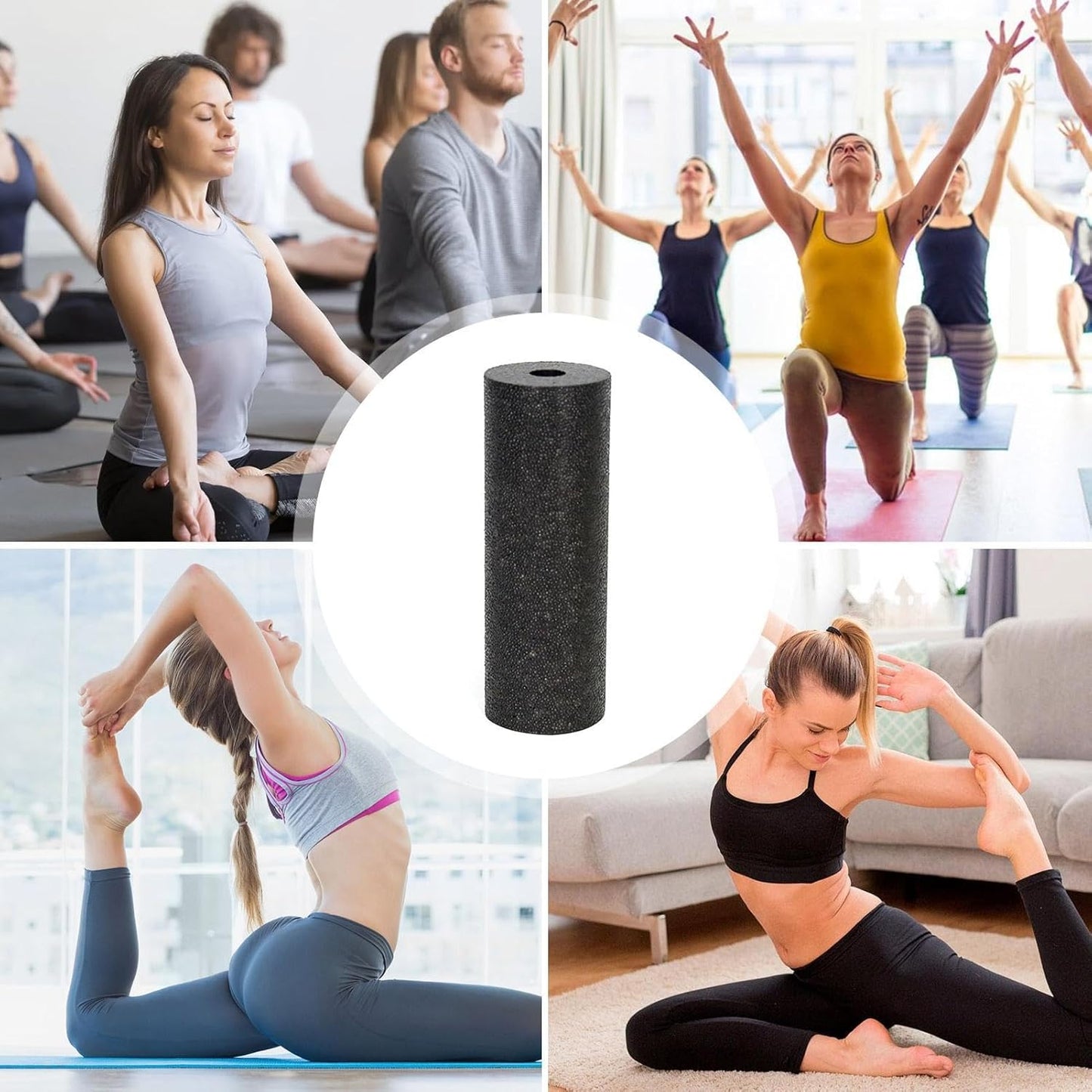 Foam Roller for Muscle Exercise, Teherapy Exercise Tool, Deep Tissue Massage Tool, Yoga Aid Pilates, Stretching, Textured Foam Roller for