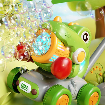 Dinosaur Bubble Lawn Mower, Leakproof Waterproof Bubble Machine, Portable Toy Boys Aged 3+, Convenient for Garden Play, Backyard Fun, and Beach Adventures