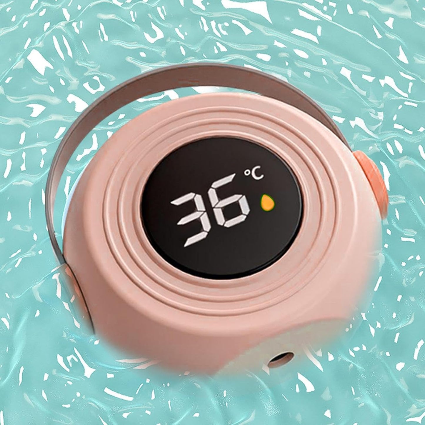 Bathtub Water Monitor, Baby Temperature Meter, 4.33 x 3.93 inches Digital Waterproof Display, Electronic Sensor Design for Shower, Nursery, Infant Bath Safety Tool