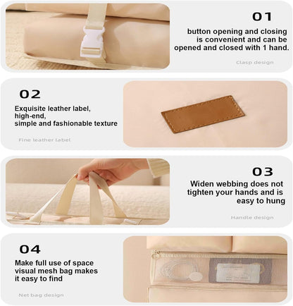 Travel Clothing Bag, Luggage Organizer Bag, Wall Mount Organizer, Travel Packing Bags, Multifunctional Travel Clothing Storage Bag With Wall Mount Design For Lightweight Packing and Home Organization