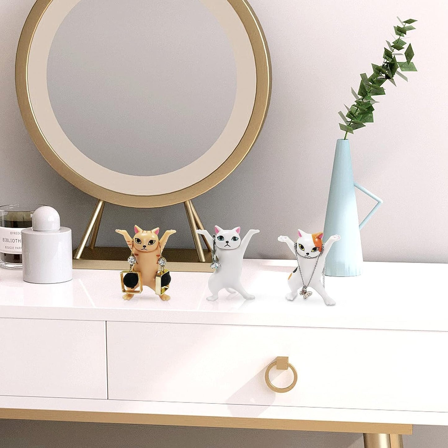 Litcalemy 5-PCS Whimsical Humor Funny Cat Pen Holder - Vibrant Cat, Toy Gift, Desk Decor
