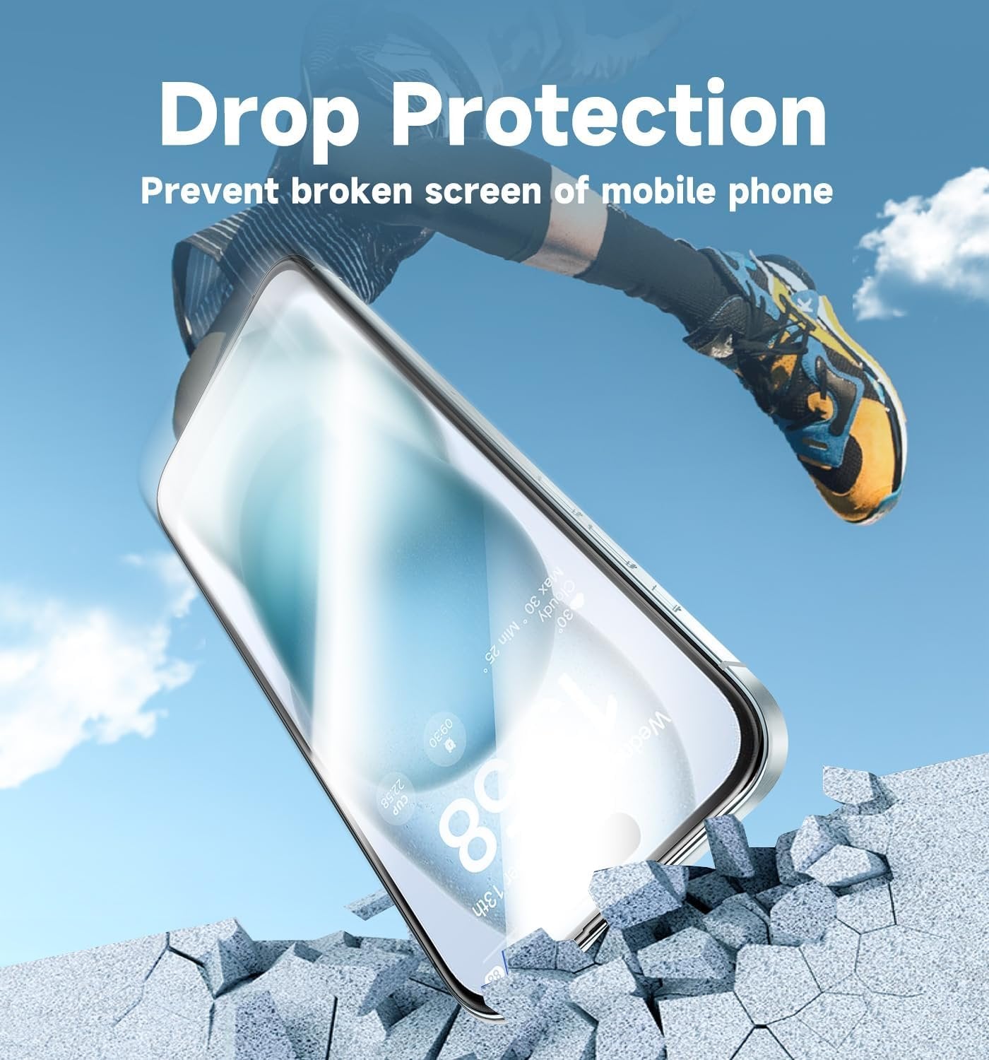 MAGIC JOHN 2 Pack for iPhone 15 Tempered Glass Screen Protector 6.1 inch, Auto Dust-Elimination Installation,Dynamic Island Compatible, HD Clear, Easy Installation