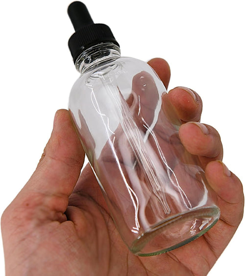 Eisco Labs 100ml Clear Dropper Soda Glass bottle with Screw Cap