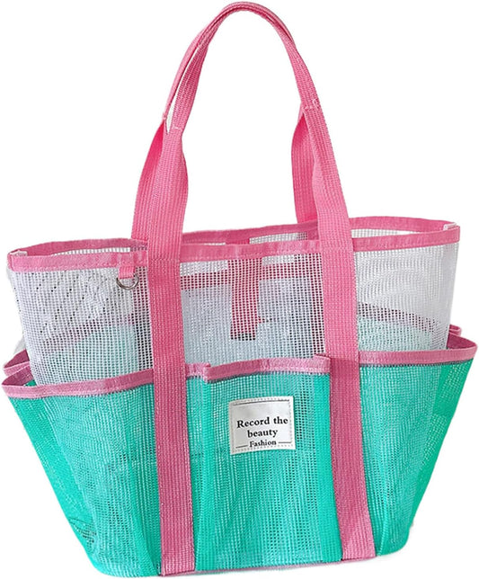 Generico Beach Bag Tote, Large Mesh Bags, Reusable Luggage, Ideal for Travel, Outdoor, Cruise, Picnic, Camping, Hiking, Lake, Family Resort, Gym, Boat, Sports 11.22 x 7.2 x 19.09 Inch