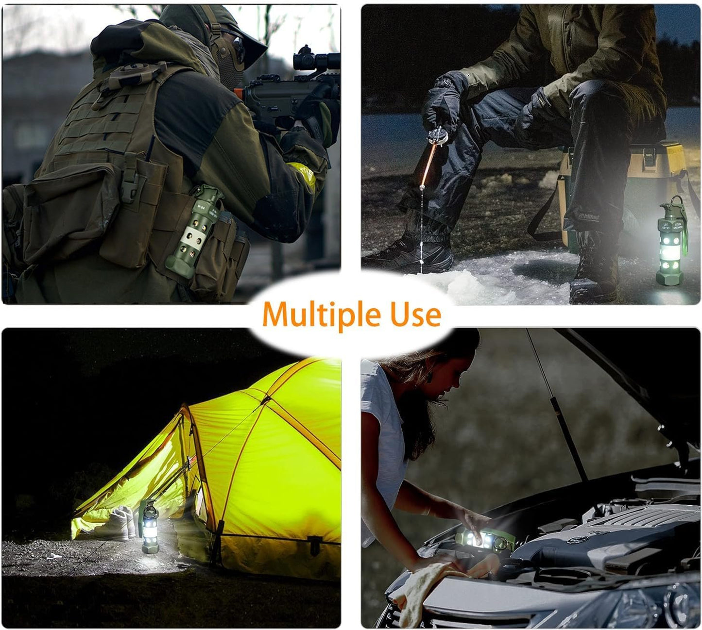 CS Airsoft Flashbang Flashlight Cosplay Movie Props Tactical Outdoor Portable Lantern Survival Strobe LED Lamp Camping Light