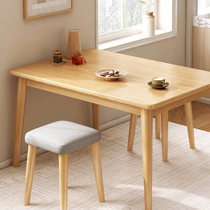 Uandhome Modern Rectangular Dining Table for 4-6 People, Wooden Legs, 120 * 55 * 75cm