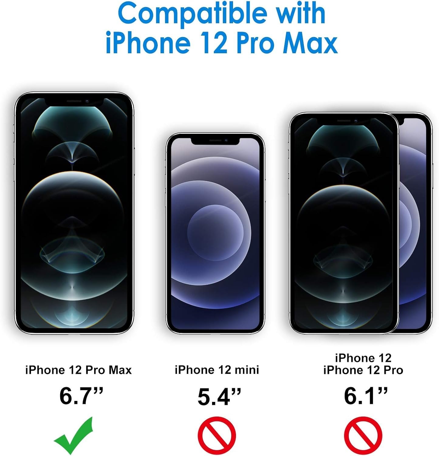 JETech Privacy Screen Protector for iPhone 12 Pro Max 6.7-Inch, Anti Spy Tempered Glass Film, 2-Pack