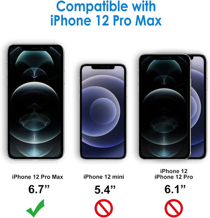 JETech Privacy Screen Protector for iPhone 12 Pro Max 6.7-Inch, Anti Spy Tempered Glass Film, 2-Pack