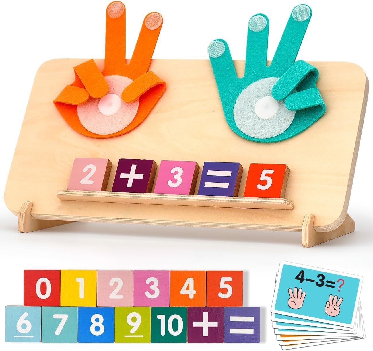 MAKTOR Preschool Learning Toys for Toddlers, Educational Math manipulatives Number Counting Blocks, Montessori Toys for 3-5 Year Old Kids Birthday Gifts