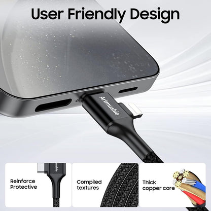 Artmushie Multi 4-in-1 Fast Charging Cable, 6Ft Black â€“ USB A/C to Multi Connectors (Type C, Lighting), Compatible with iPhone, iPad, Smartphones, Tablets & More Devices (2Pack, Black, 6Ft)