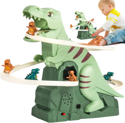 Climbing Dinosaur Toy, Interactive Track Slide Game, Roller Coaster Adventure Playset, Lights & Music, Educational & Realistic Design, Indoor & Outdoor Play, Dinosauri & Accessories