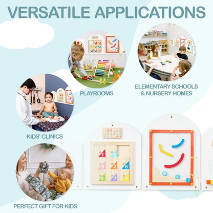 Monläurd® Cloud Montessori Busy Board, Sensory Board, Interactive Toys, Wooden Toys, Learning Toys, Boys and Girls 6 M+