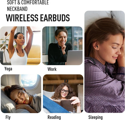 Hearprotek Wireless Earbuds Headphones for Sleeping, Bluetooth 5.4 Sleep Headphones-Soft and Lightweight in-Ear Earbuds for Sleeping, 25+Hour Playtime, Ideal for Side Sleepers, Meditating(Black)
