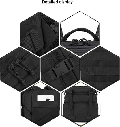Lizbin Military Tactical Backpack, Military Backpack 45L Tactical Rucksack, Travel Backpack, Large Capacity Survival Backpack Assault Pack for Outdoor Sports Hiking Camping Mountaineering (Black)