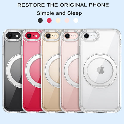 YINLAI for iPhone SE Case (2020/2022), iPhone 7/8 Case, [Compatible with MagSafe] with Magnetic 360° Rotatable Ring Stand Slim Shockproof Protective Phone Cases for iPhone SE 4.7", Clear