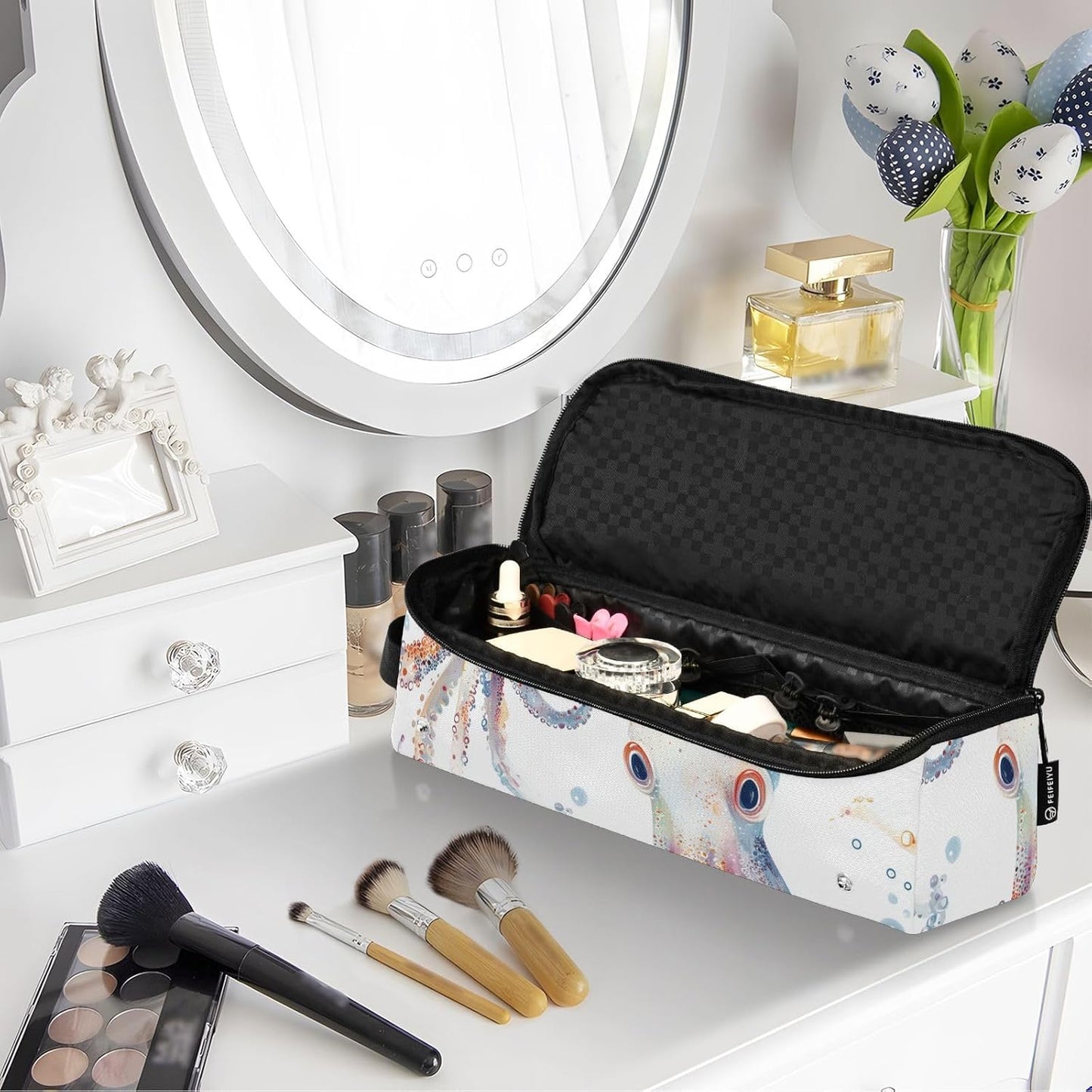 FRODOTGV Borsa da viaggio per strumenti per capelli con cuscinetto resistente al calore, impermeabile, organizer per ferri da stiro piatti e accessori per la cura dei capelli, 10, 1 Size