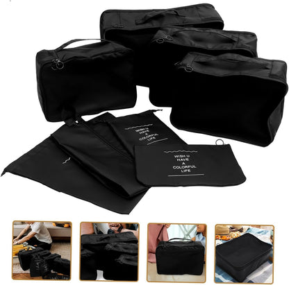 Healvian 8pcs Travel Packing Cubes Set for Luggage Organization Space Saving Suitcase Organizer for Clothing