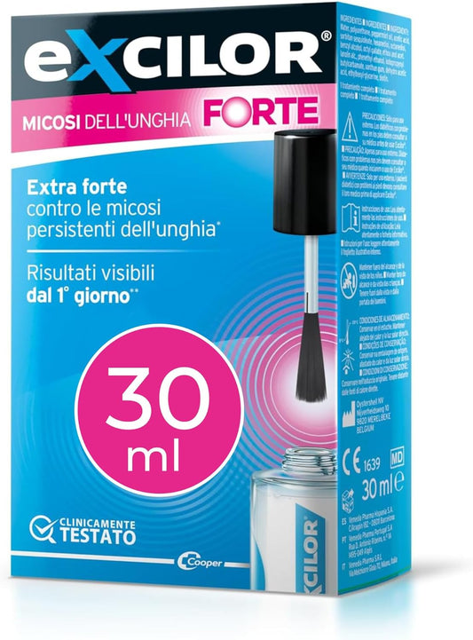 Excilor FORTE Nail Mycosis - TransActive+ Technology for Mild or Advanced Mycoses for Healthier and Stronger Nails - 30ml