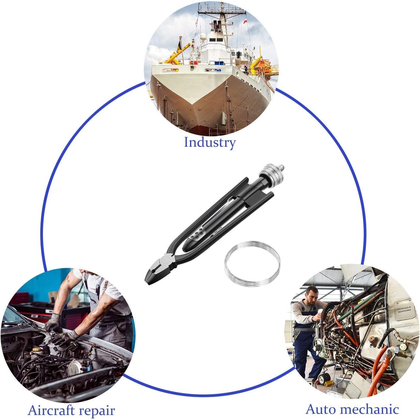 6 Inch Safety Wire Pliers, Wire Twisting Tool Lock Wire Pliers, Twister Tool for Aircraft Auto Industry