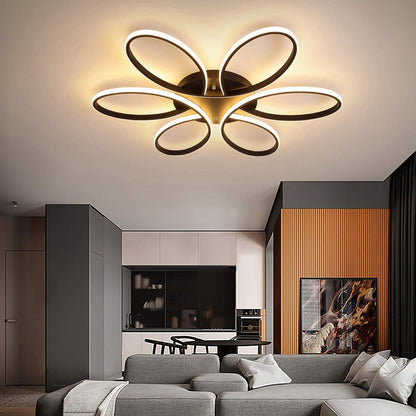 Modern LED Chandelier Lighting Ceiling Light Fixture Flush Mount Lamp for Living Room Bedroom Dining Room Study Room Kids Room Dimmable with Remote Control (Diameter 90CM)
