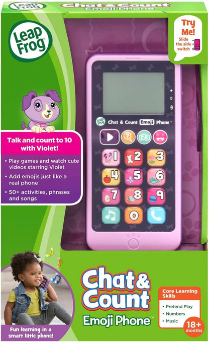 LeapFrog Chat & Count Emoji Phone, Purple (English Version)