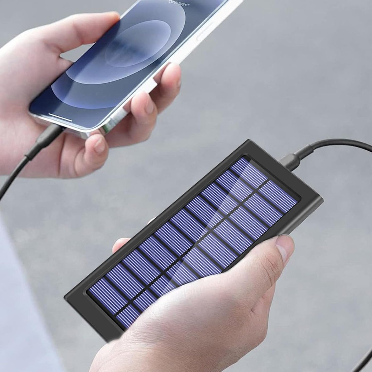 Solar Charger Power Bank, Mobile Phone Battery Pack, 10000mAh Portable Chargers, Lightweight External Power Supply, 5.59x2.64x0.63 Inches, for Outdoor Hiking Travel Camping Home