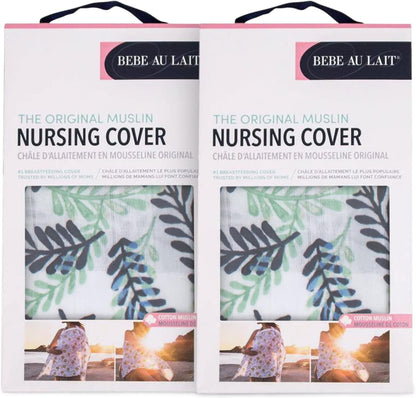 Bebe au Lait Nursing Cover, Apron, Shawl, Privacy Covers for Breast Feeding & Pumping, Breastfeeding Cover for Mom, Soft, & Breathable Muslin Cotton, Full Coverage, One Size Fits All - Athens