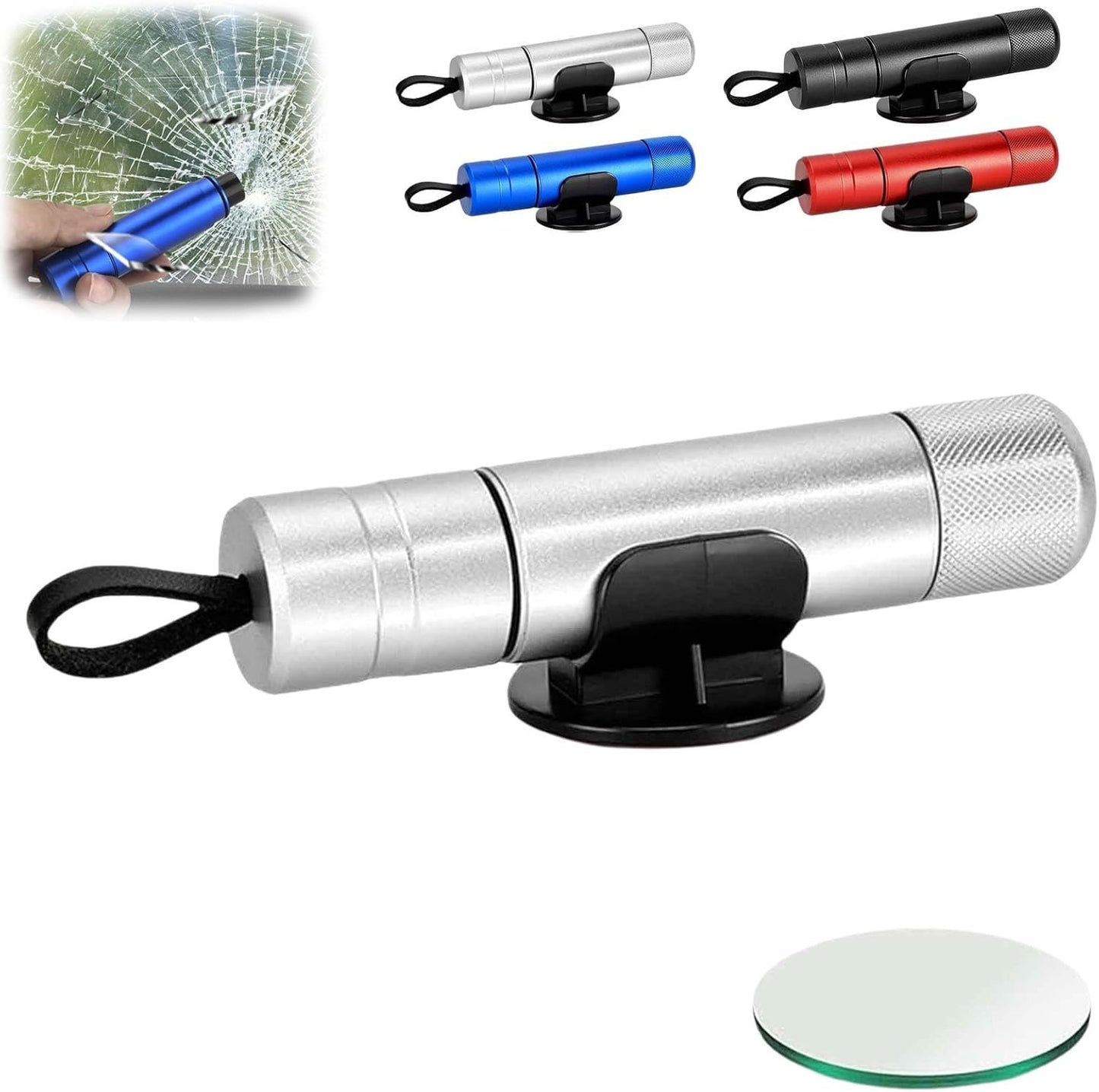 Life Hammer Car, Safe Hero Life Hammer, Car Window Breaker and Seat Belt Cutter, Emergency Escape Tool One Second Window Breaker, Fast Cutting Belt (Sliver)