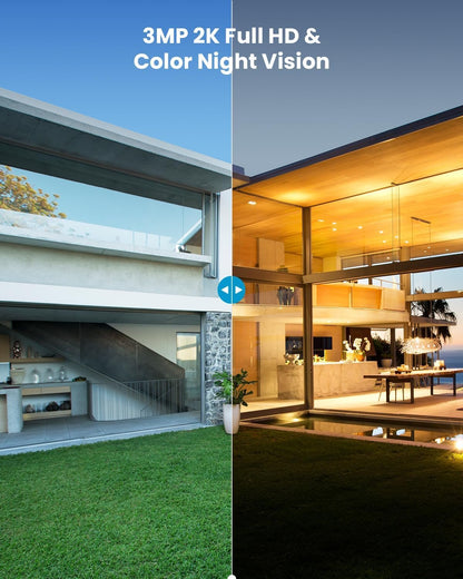 ieGeek Solar Security Cameras Wireless Outdoor, 2K 2.4G WiFi Camera with Solar Panel and Battery Powered, Color Night Vision with Spotlight, 360° PTZ, 2-Way Audio, PIR Motion Sensor, no Subscription