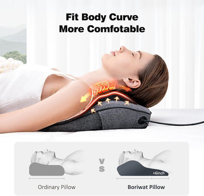 Boriwat Back Massager Neck Massager with Heat, 3D Shiatsu Massage Pillow for Back, Neck, Shoulder, Leg Pain Relief, Christmas and Birthday Gifts for Women Men Mom Dad, Use at Home, Office, Car
