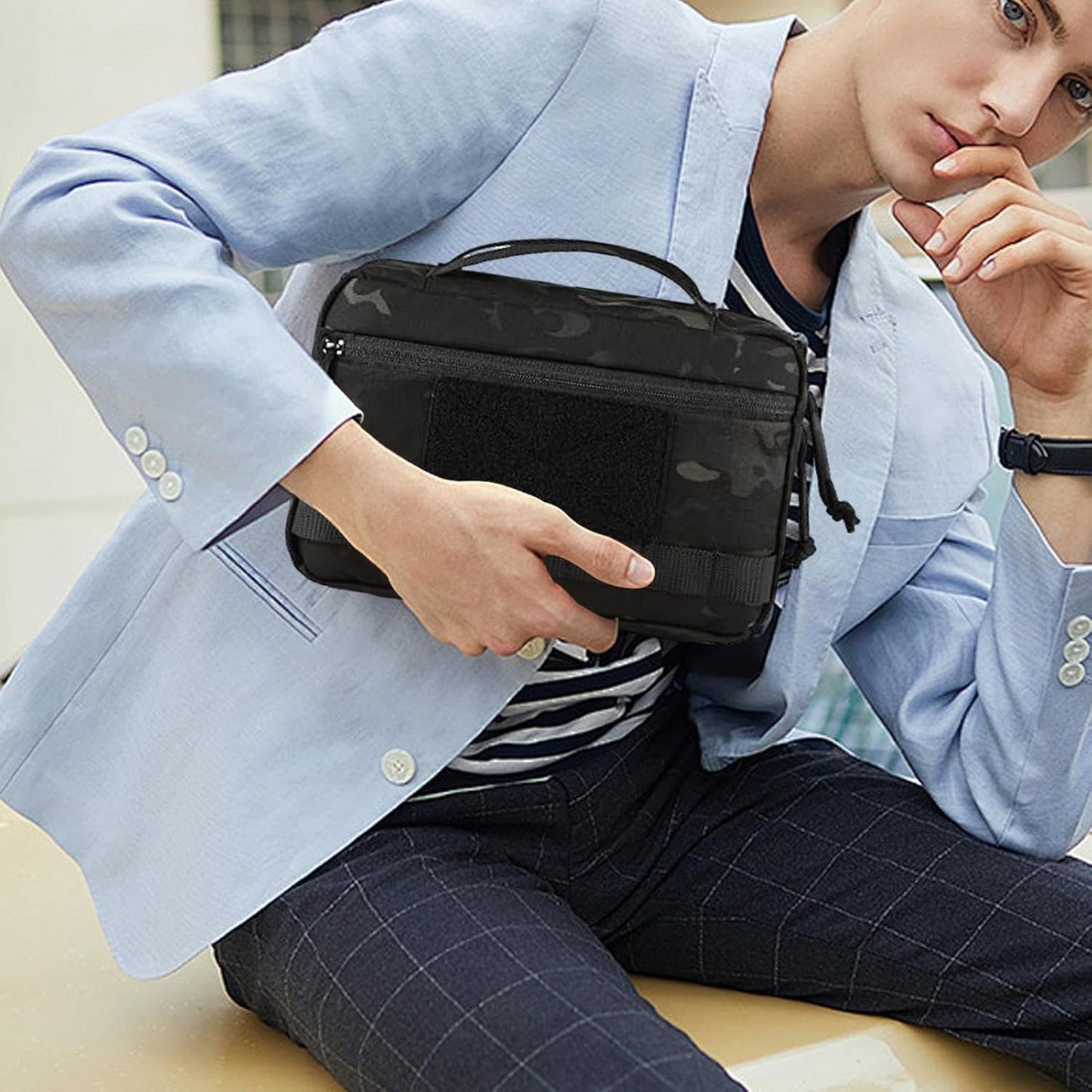 Travel Toiletry Bag | Waterproof Cosmetic Bag | Men's Shaving Kit, Portable Travel Bags, Waterproof Travel Men Cosmetic Bag, Men Hygiene Bag Portable Shaving Bag for Shampoo Toiletries Makeup,