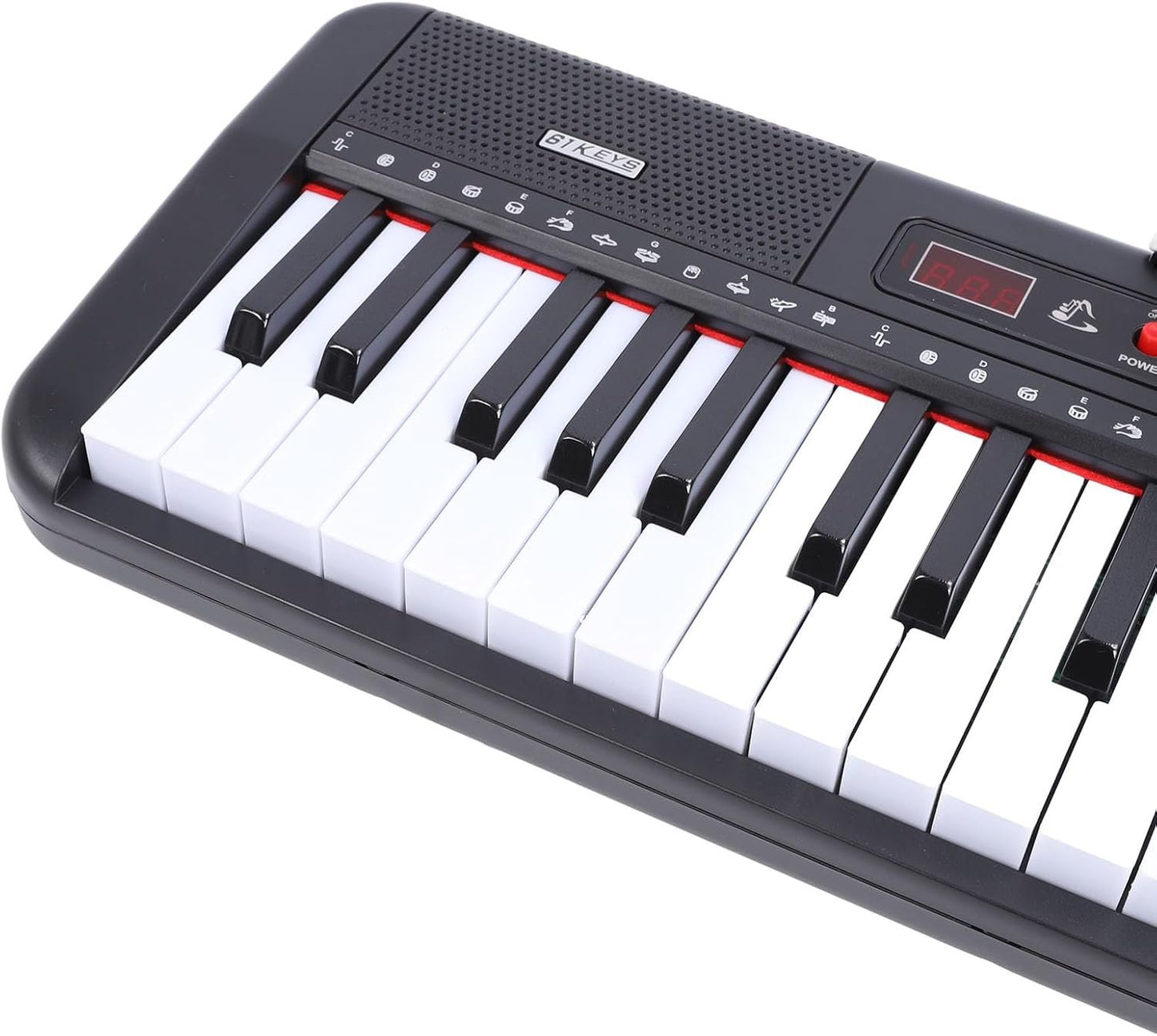 61 Keys Piano Keyboard, Electronic Digital Piano with Built-in Speaker, Microphone Stand, for Beginners, Kids and Adults