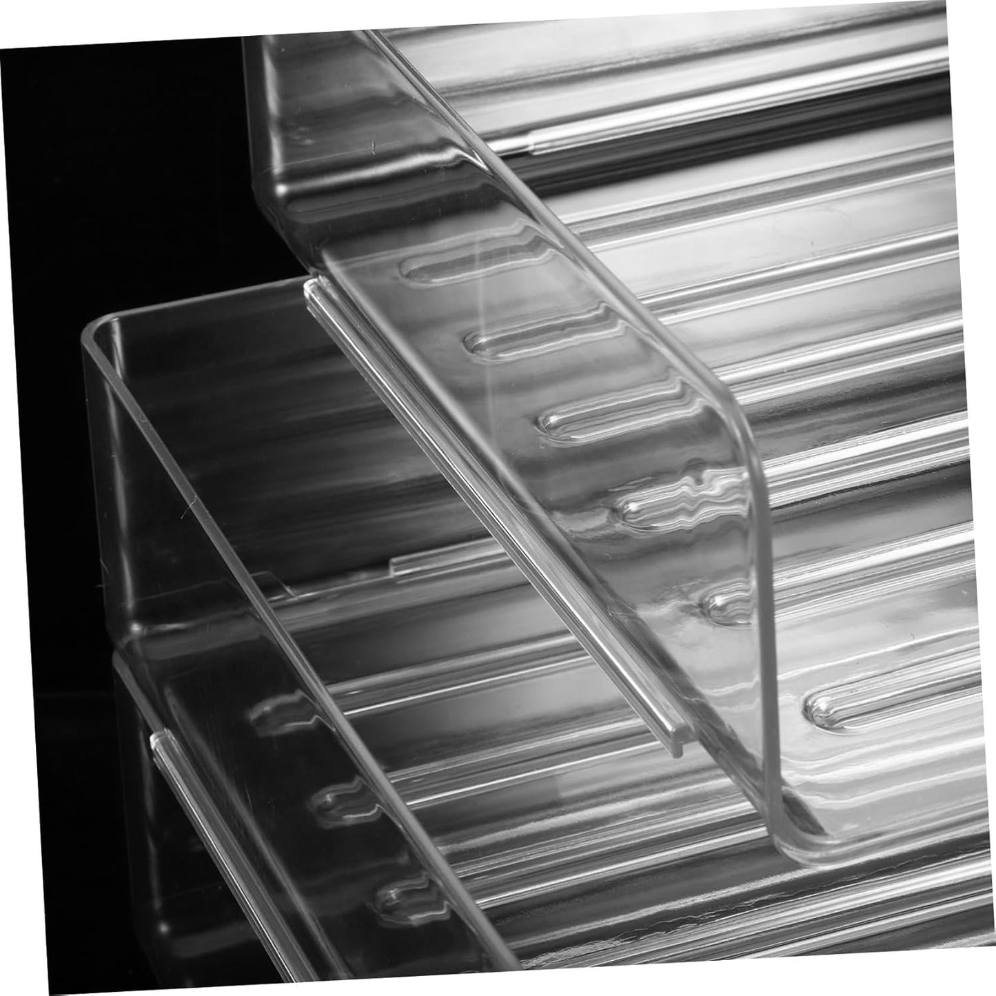 Generic Paper Storage Organizer Desk Tray Stackable File Organizer for Office Transparent Letter Tray for Efficient Workspace Organization