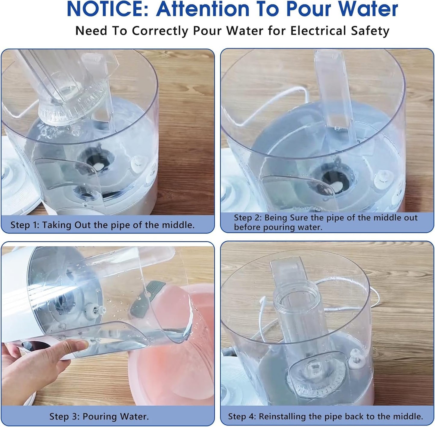 Air Humidifier for Whole House Room, 4L Ultrasonic Cool Mist Humidifier for Large Room, Adjustable 360° Knob, Auto Shut-Off, Aroma Diffuser, Essential Oil Function, Lower Noise, Humidify for Any Room.