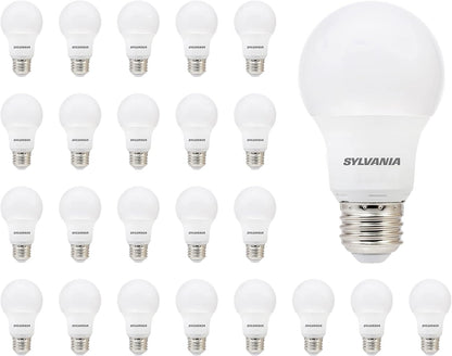 Sylvania Home Lighting 74766 60W Equivalent, LED Bulb, A19 Lamp, Efficient 8.5W, Bright White 5000K, 24 Pack, Piece