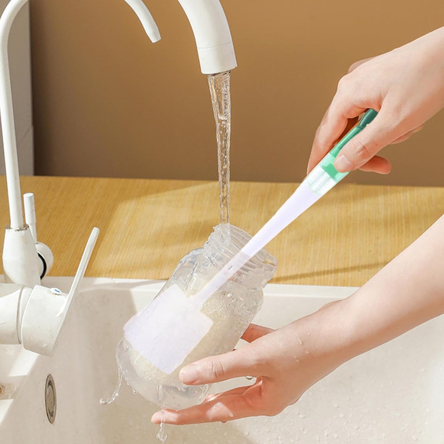 Bottle Brushes for Cleaning, 5-in-1 Multifunctional Washer, Versatile Scrubber Set, 14.17x2.76 Inch Deep Clean for Bottles and Cups, Quality Home Travel Essential, Easy Grip Handle
