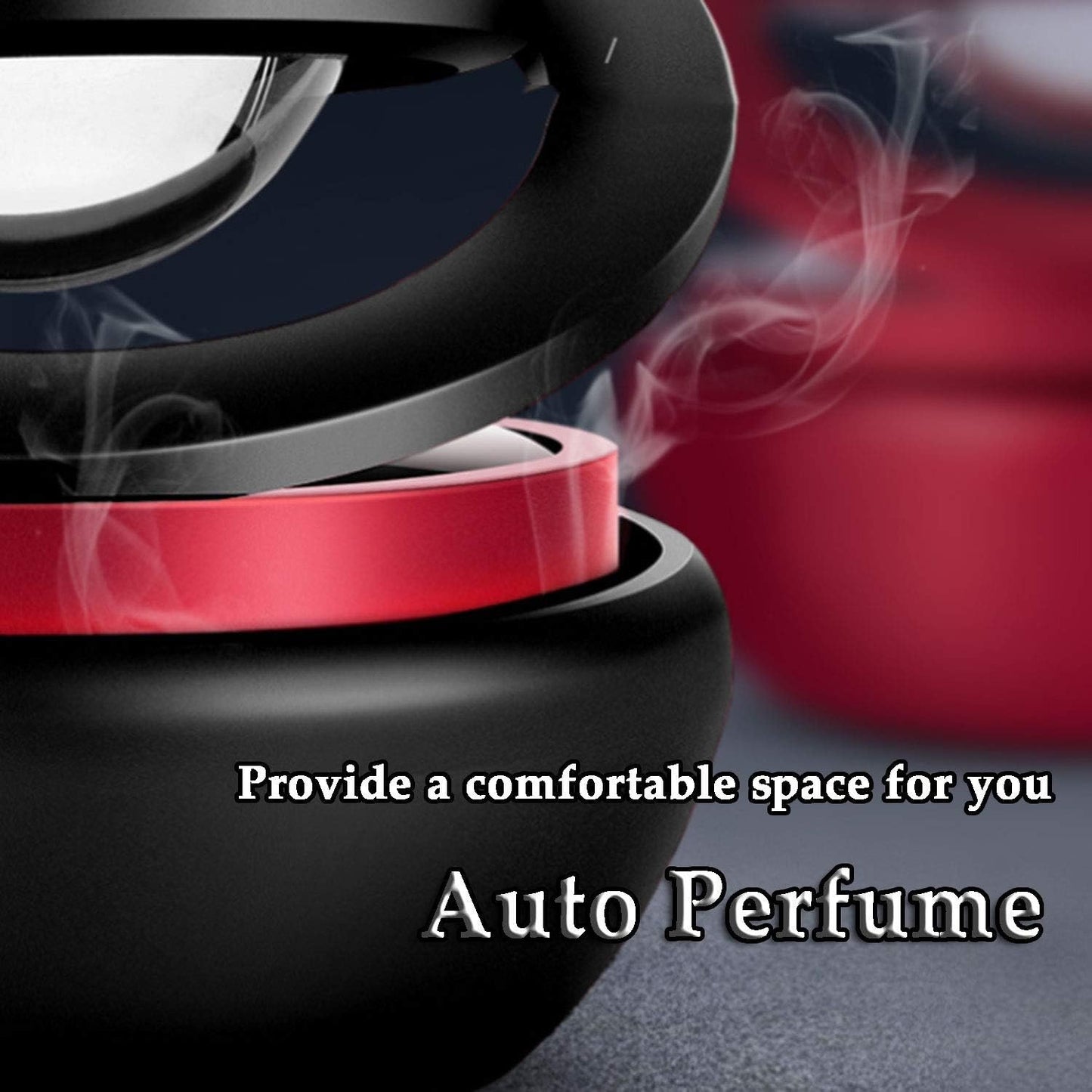 Kwak's Car Air Freshener Solar Energy Air Purifier for Car Interior Autorotation Decoration Accessories(black)