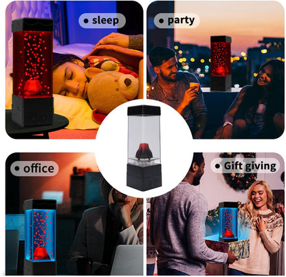 LED Volcano Night Light with Remote Control, Volcano Lamp Light, Adjustable Colors and Brightness, Dreamy and Romantic Ambience