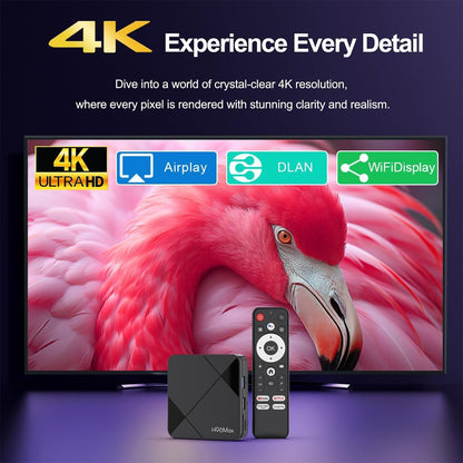 Android 14.0 TV Box, LEFFOT RK3518 4K UHD Streaming Media Player, 2GB RAM + 8GB ROM, Smart TV Box with HDR10, Voice Control, 2.4G & 5G WiFi 6, 100M Ethernet, BT 5.4, USB 3.0, RK3518 Quad Core A53