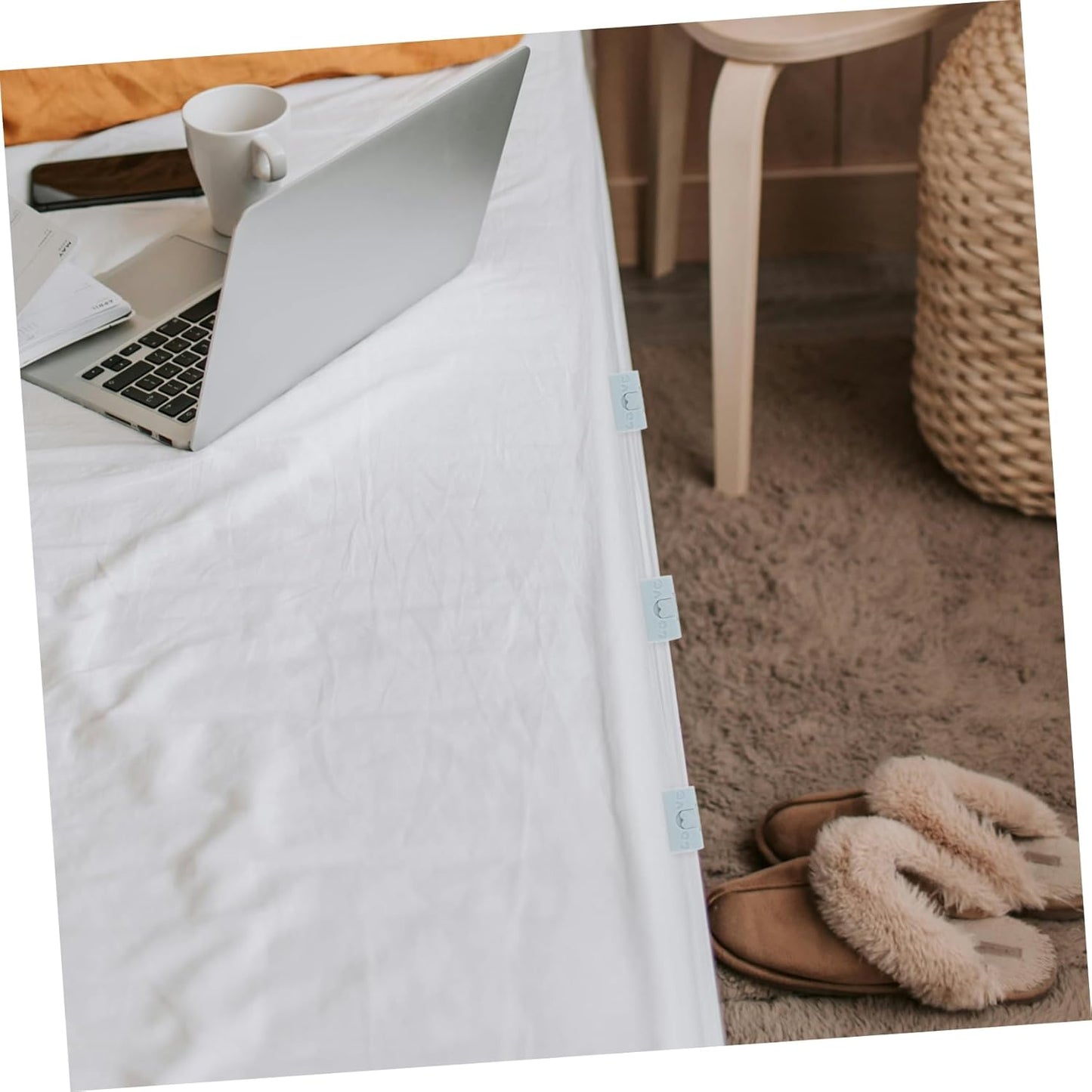 Tofficu 2 Set Clip Fissaggio Lenzuolo Clips Per Coprimaterasso Antiscivolo Accessori Per Biancheria Letto Per Teniere Coperta E Cuscini Resistente E Pratico Colori Upgrade 24 Pezzi * 2