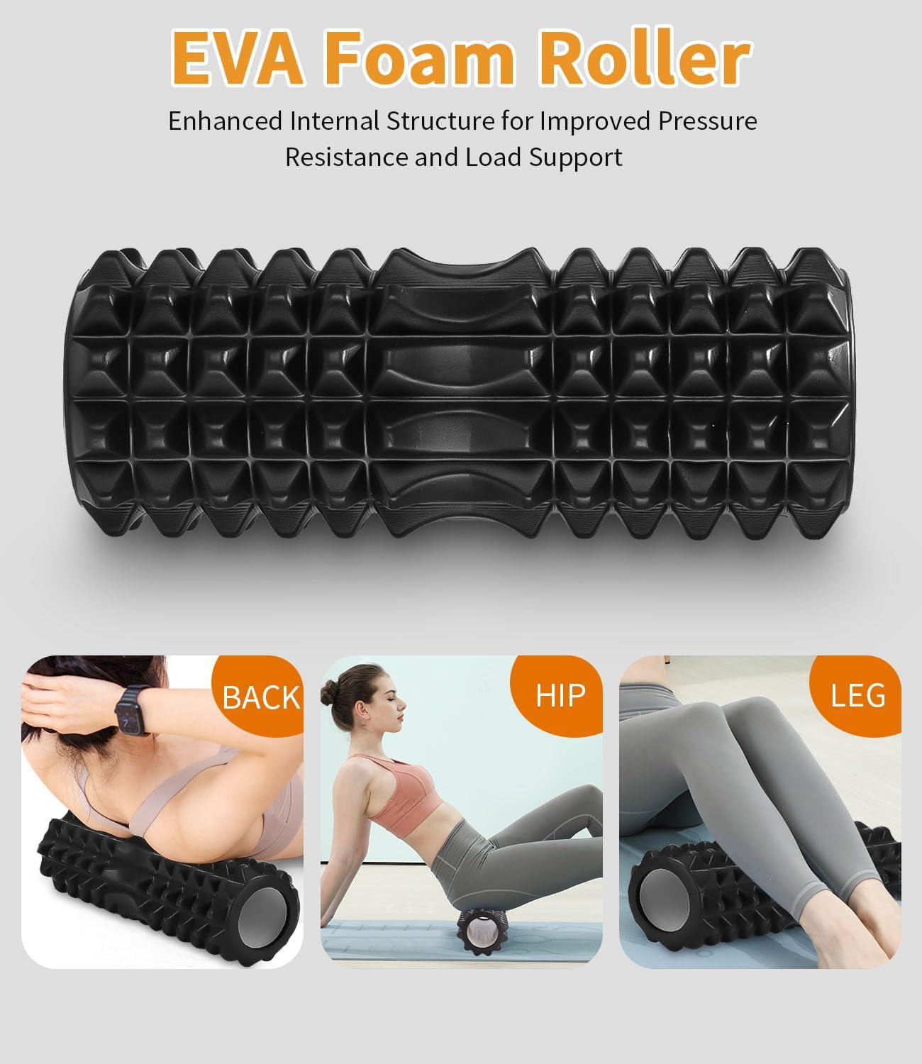 Zaxiva 5 in 1 Foam Roller Set, High Density Roller Pilates, Massage Roller, Muscle Massage Ball, Tensioner, Resistance Band for Massage, Fitness Exercises Pilates Equipment