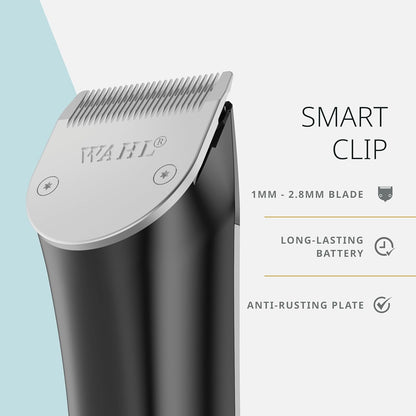 Wahl Pro Animal Smart Clip - Effortless at-Home Grooming - Cordless Clipper with LCD Screen - Rechargeable Battery - Supports Adjustable Cutting Length - Quiet Grooming Tool
