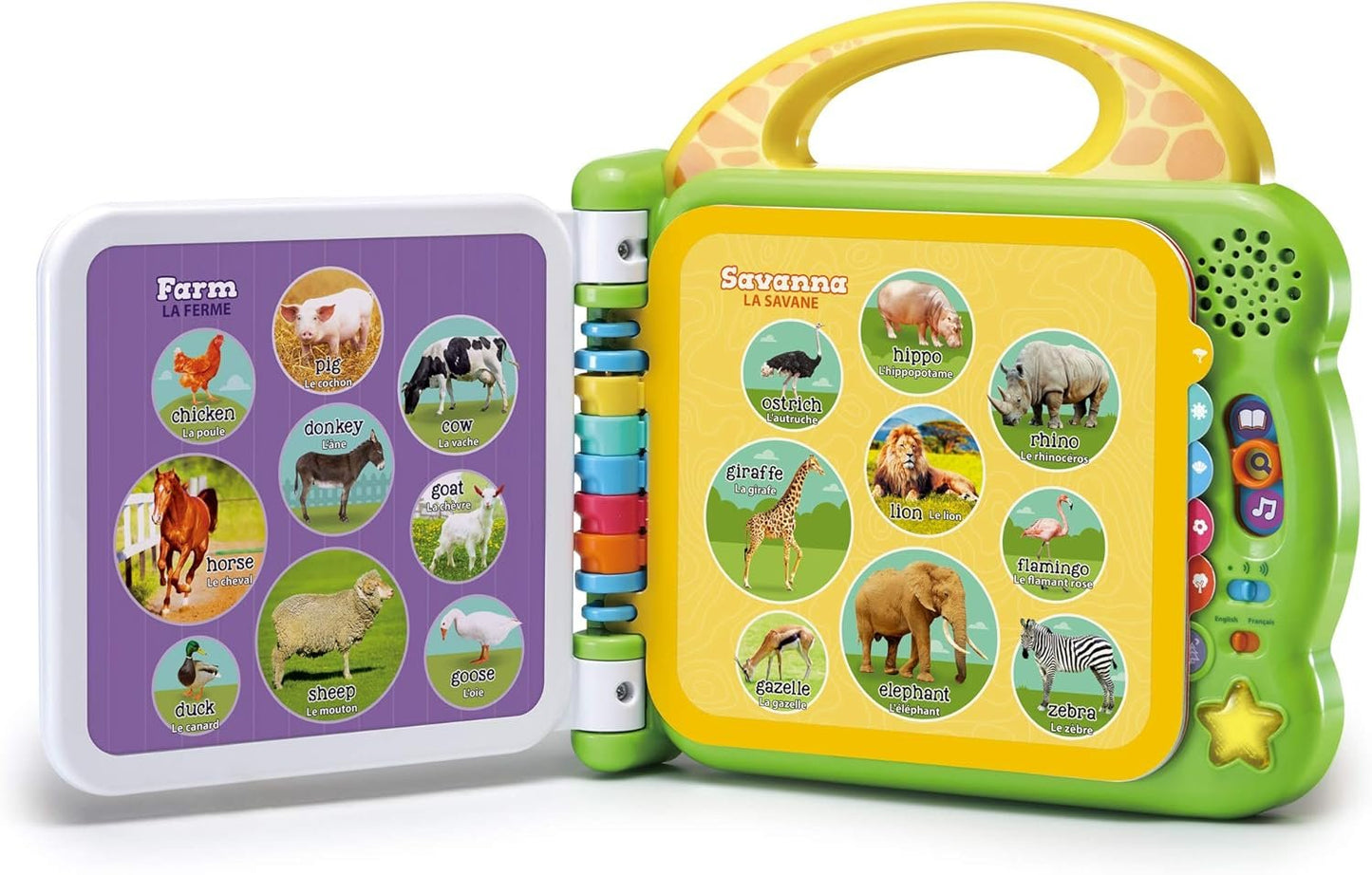LeapFrog 100 Words Animals Book: English&French - Interactive Educational Animals Book for Kids, billingual Book- 609543, Multicolor